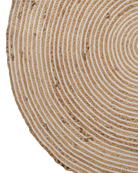 Textured Brown Jute Dhurrie - 4