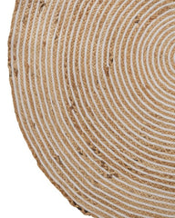 Textured Brown Jute Dhurrie - 4