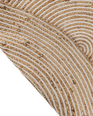 Textured Brown Jute Dhurrie - 5