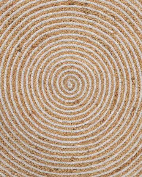 Textured Brown Jute Dhurrie - 6
