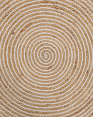Textured Brown Jute Dhurrie - 6