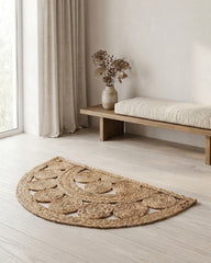 Cutwork Brown Jute Dhurrie - 1