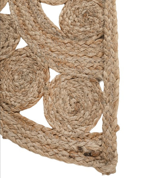 Cutwork Brown Jute Dhurrie - 3