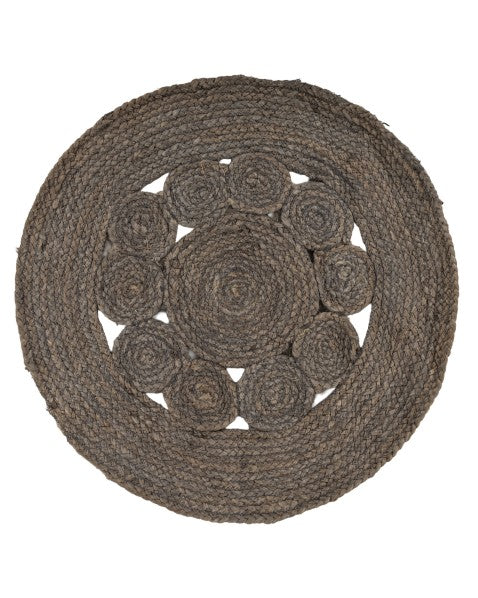 Cutwork Silver Jute Dhurrie - 2
