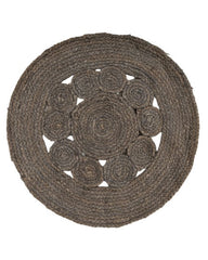Cutwork Silver Jute Dhurrie - 2