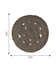 Cutwork Silver Jute Dhurrie - 6