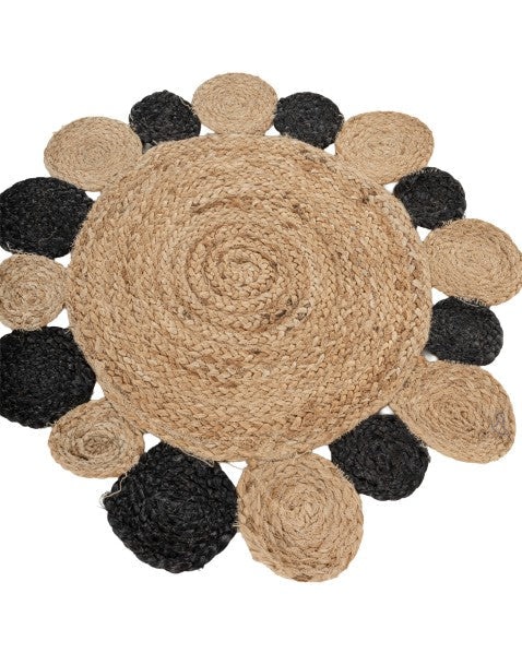 Cutwork Brown Jute Dhurrie - 3