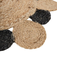 Cutwork Brown Jute Dhurrie - 4