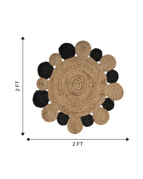 Cutwork Brown Jute Dhurrie - 6