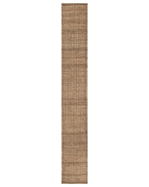 Solid Brown Jute Dhurrie - 1