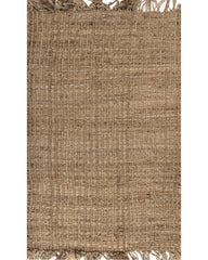 Solid Brown Jute Dhurrie - 2