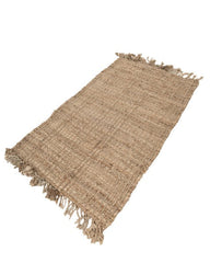 Solid Brown Jute Dhurrie - 3