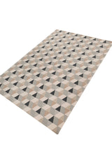 Asterlane Medium Blue White 4'6X7 Feet Dhurrie 100% Cotton for Living Room,Bedroom,Home