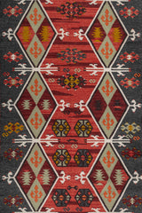 Asterlane Ribbon Red Treetop 5X7'6 Feet Dhurrie 100% Cotton for Living Room,Bedroom,Home