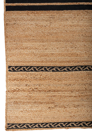 Asterlane Tan Ebony 6X9 Feet Dhurrie 80% Jute and 20% Cotton for Living Room,Bedroom,Home