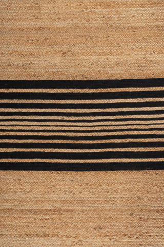 Asterlane Tan Ebony 6X9 Feet Dhurrie 80% Jute and 20% Cotton for Living Room,Bedroom,Home