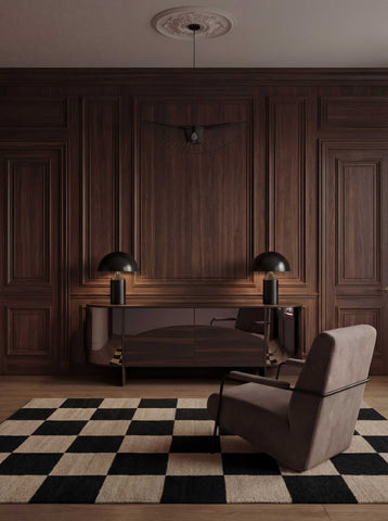 Asterlane Natural Ebony 5X8 Feet Dhurrie 50% Jute and 50% Reyon Chennile for Living Room,Bedroom,Home