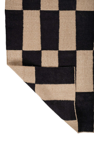 Asterlane Natural Ebony 5X8 Feet Dhurrie 50% Jute and 50% Reyon Chennile for Living Room,Bedroom,Home