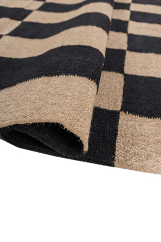 Asterlane Natural Ebony 5X8 Feet Dhurrie 50% Jute and 50% Reyon Chennile for Living Room,Bedroom,Home