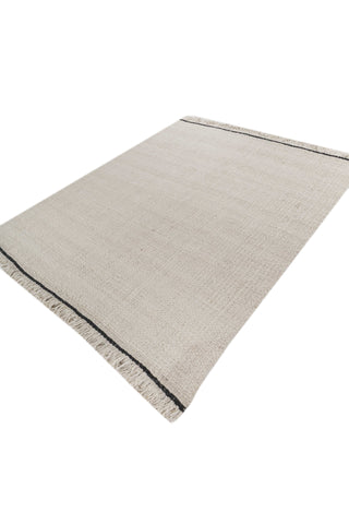 Asterlane White Ebony 6'6X8 Feet Dhurrie 100% Jute for Living Room,Bedroom,Home