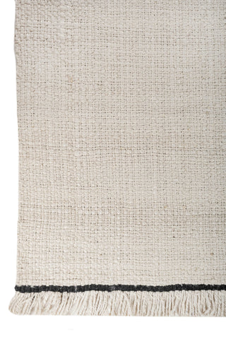 Asterlane White Ebony 6'6X8 Feet Dhurrie 100% Jute for Living Room,Bedroom,Home