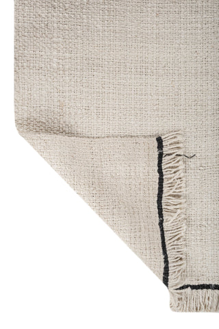 Asterlane White Ebony 6'6X8 Feet Dhurrie 100% Jute for Living Room,Bedroom,Home