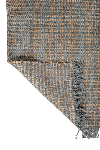 Asterlane Tan Deep Navy 6X9 Feet Dhurrie 100% Jute for Living Room,Bedroom,Home