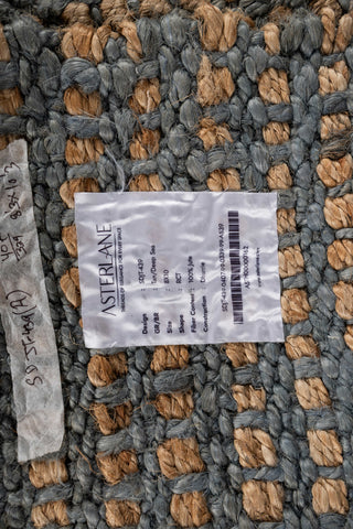 Asterlane Tan Deep Sea 8X10 Feet Dhurrie 100% Jute for Living Room,Bedroom,Home