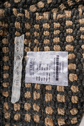 Asterlane Tan Ebony 8X10 Feet Dhurrie 100% Jute for Living Room,Bedroom,Home