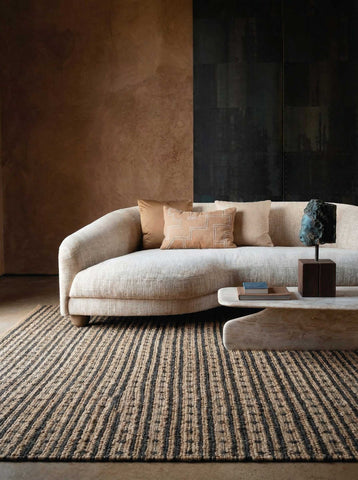 Asterlane Tan Ebony 8X10 Feet Dhurrie 100% Jute for Living Room,Bedroom,Home