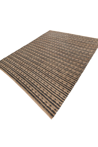 Asterlane Tan Ebony 8X10 Feet Dhurrie 100% Jute for Living Room,Bedroom,Home