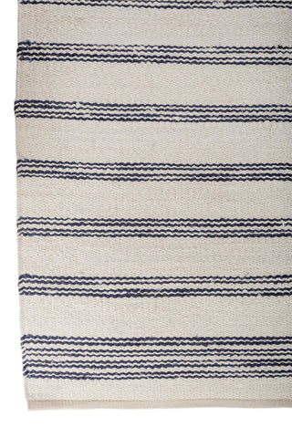 Asterlane White Deep Navy 8X10 Feet Dhurrie 100% Jute for Living Room,Bedroom,Home