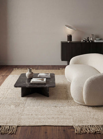 Asterlane Tan White 3X5 Feet Dhurrie 100% Jute for Living Room,Bedroom,Home