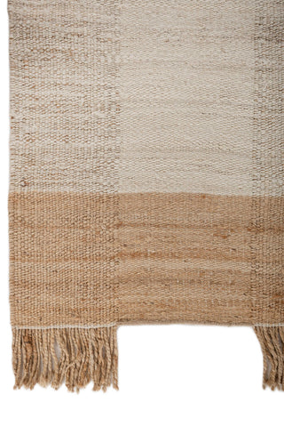 Asterlane Tan White 3X5 Feet Dhurrie 100% Jute for Living Room,Bedroom,Home