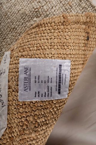 Asterlane Tan White 3X5 Feet Dhurrie 100% Jute for Living Room,Bedroom,Home