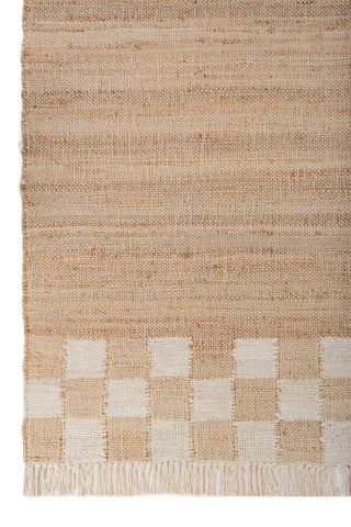 Asterlane Natural Brown White 5X7'6 Feet Dhurrie 100% Jute for Living Room,Bedroom,Home