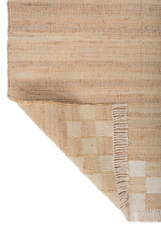 Asterlane Natural Brown White 5X7'6 Feet Dhurrie 100% Jute for Living Room,Bedroom,Home