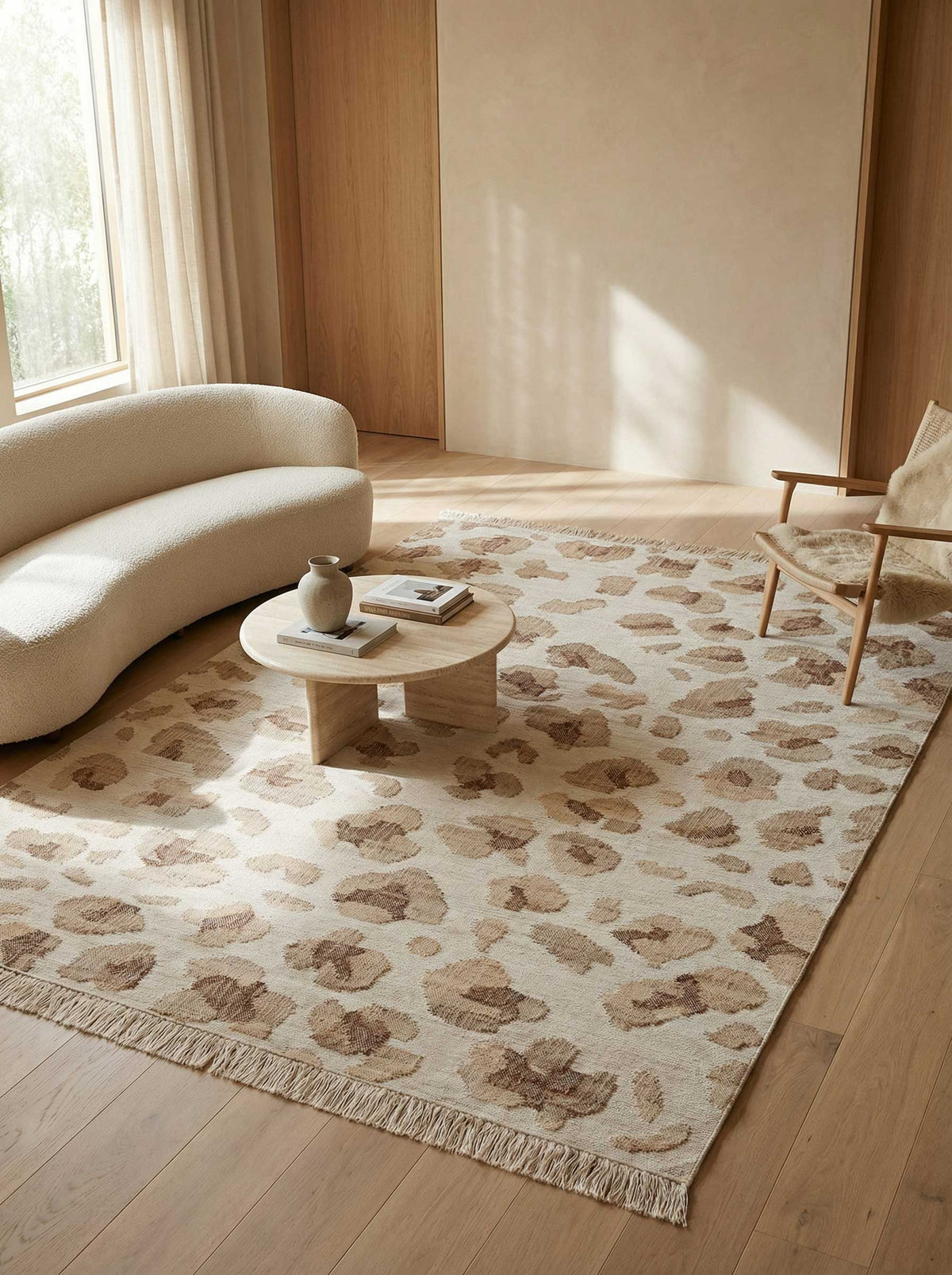 Asterlane Tan White 5X8 Feet Dhurrie 100% Jute for Living Room,Bedroom,Home