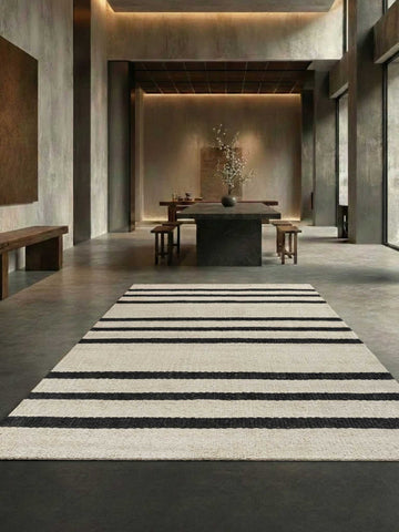 Asterlane White Ebony 5X8 Feet Dhurrie 100% Jute for Living Room,Bedroom,Home