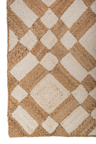 Asterlane Tan White 5X8 Feet Dhurrie 100% Jute for Living Room,Bedroom,Home
