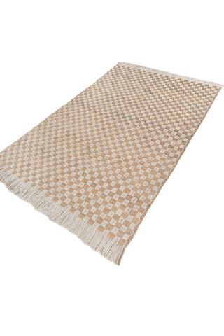 Asterlane Natural White 5'6X8 Feet Dhurrie 100% Jute for Living Room,Bedroom,Home