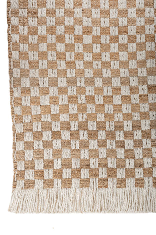 Asterlane Natural White 5'6X8 Feet Dhurrie 100% Jute for Living Room,Bedroom,Home