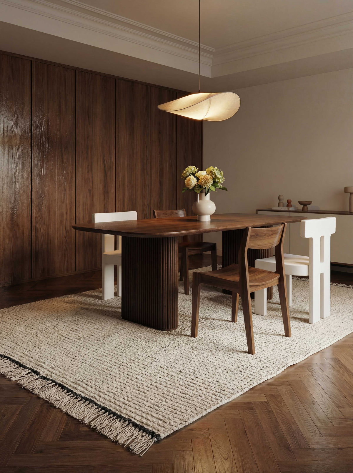 Asterlane White Ebony 4'6X6'6 Feet Dhurrie 100% Jute for Living Room,Bedroom,Home