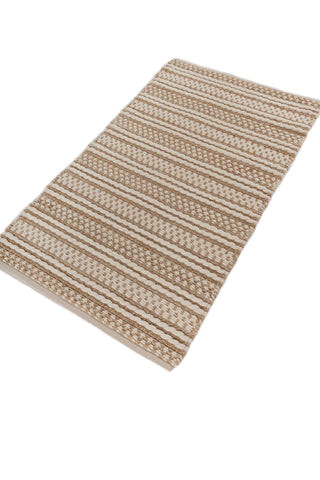 Asterlane Tan White 3X5'6 Feet Dhurrie 50% Jute and 50% Wool for Living Room,Bedroom,Home