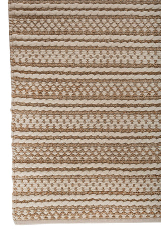 Asterlane Tan White 3X5'6 Feet Dhurrie 50% Jute and 50% Wool for Living Room,Bedroom,Home