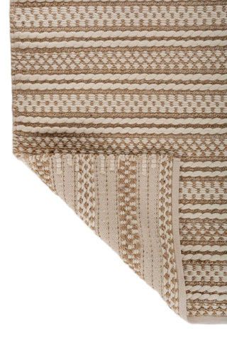 Asterlane Tan White 3X5'6 Feet Dhurrie 50% Jute and 50% Wool for Living Room,Bedroom,Home