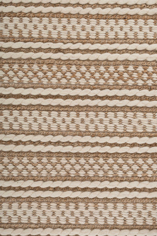 Asterlane Tan White 3X5'6 Feet Dhurrie 50% Jute and 50% Wool for Living Room,Bedroom,Home