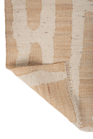 Asterlane Tan White 5'6X7'6 Feet Dhurrie 60% Jute and 40% Wool for Living Room,Bedroom,Home