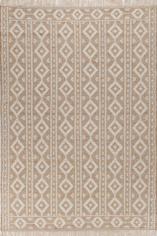 Asterlane Tan White 5X8 Feet Dhurrie 70% Jute and 30% Wool for Living Room,Bedroom,Home