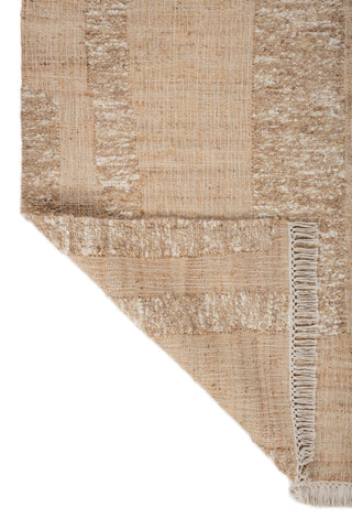 Asterlane Tan White 5'6X7'6 Feet Dhurrie 70% Jute and 30% Wool for Living Room,Bedroom,Home